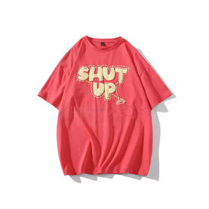 Camiseta Casual de Mujer con Estampado Puff de Estilo Vintage, Corte Holgado, Tela de Lona Suave, Transpirable y con Opciones Personalizables - Product Image 3