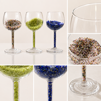 Gobelet en verre artisanal décoratif en copeaux de cristal naturel, ornement pour la maison, le bureau, la table et cadeau en cristal