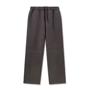 Pantalon de survêtement en molleton 100 % coton, léger, écologique, de qualité supérieure, avec logo personnalisé, taille à cordon de serrage, épaisseur moyenne, confort quotidien - Product Image 3