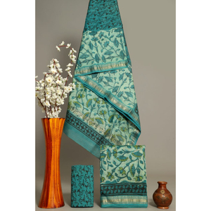 ชุดสูทผ้าไหมแท้ปักลายสวยงามขอบ zari สำหรับงานแต่งงานขอบ zari ที่สลับซับซ้อน - Product Image 2