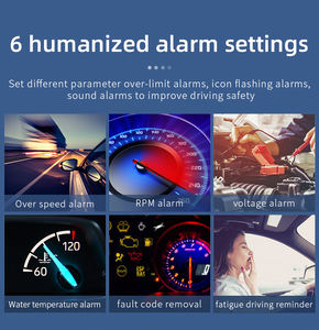Haute qualité <span class=keywords><strong>C5</strong></span> OBD2 GPS <span class=keywords><strong>compteur</strong></span> <span class=keywords><strong>de</strong></span> <span class=keywords><strong>vitesse</strong></span> Auto Diagnostic affichage tête haute voiture HUD avec 1 an <span class=keywords><strong>de</strong></span> garantie - Product Image 5