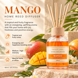 Diffusore di Fragranza al Mango 100ml con Etichetta Privata OEM |   Deodorante per Ambienti Mikado, Fragranza per la Casa |   Spagna UE - Product Image 2