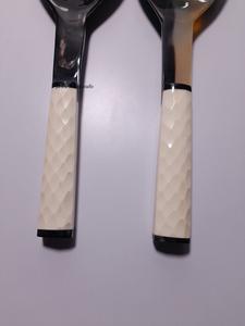 Ensemble de couverts en corne de la meilleure qualité, service à salade avec manche en os, lot de 2 ustensiles de cuisine en métal de haute qualité - Product Image 3