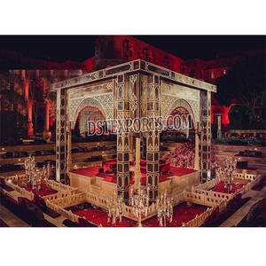 Espejo de tema mágico de boda moderno Mandap Espejo majestuoso Mandap para Bodas de Canadá Espejo moderno Mandap para bodas - Product Image 1