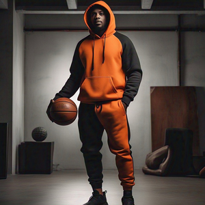 Ropa deportiva para correr, chándal para hombre, Sudadera con capucha y pantalones de chándal, conjunto de dos piezas para hombre, chándal GSM 400 para hombre - Product Image 1