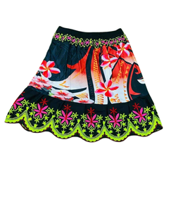 Falda Bordada Floral Algodón Mujer Falda Bordada Floral Mexicana: Fiesta Latina Moda Falda Mexicana - Product Image 5