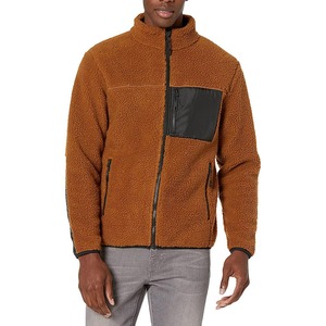 Custom Made Canvas <b>Fleece</b> <b>Jacket</b> Zipper Stand Collar Streetwear Style Full Sleeves Breathable Front Logo Printing Winter Hooded - Product Image 1