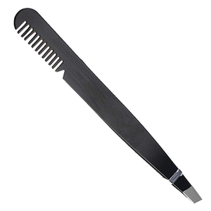 Pince à sourcils en acier inoxydable personnalisée de marque privée OEM cheveux pointus et obliques de précision, respectueux de l'environnement, légers et réutilisables - Product Image 1