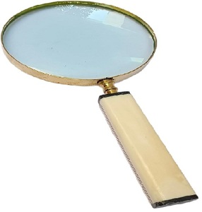 Lente de lupa de mano Vintage 10X, lupa de latón antiguo, impresión fina, inspección de lectura, moneda, decoración coleccionable, regalo - Product Image 1