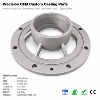 Flange de moyeu conique moulée sur mesure OEM, avec nervures, trous de boulons à alésage conique, rainure d'étanchéité, tolérance de précision, usinée CNC, vente en gros