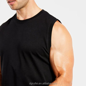 Venta al por mayor de camisetas sin mangas para hombre con logotipo personalizado de poliéster para entrenamiento gimnasio Y espalda para hombre camiseta sin mangas con tirantes - Product Image 4