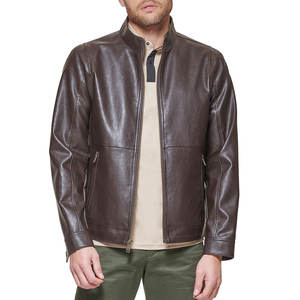 Chaqueta de Cuero para Hombre, Estilo Clásico, Transpirable y Personalizable - Product Image 1