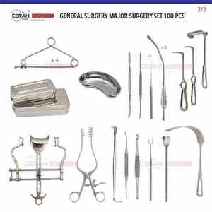 Ensemble d'instruments de chirurgie générale en acier inoxydable 100 pièces certifié CE de classe I ISO avec garantie de 3 ans - Product Image 3