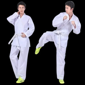 ชุดคาราเต้ลายทแยงผ้าโพลีเอสเตอร์/ ผ้าฝ้ายคุณภาพสูงสำหรับเด็กผู้ใหญ่โลโก้ตามสั่งชุดศิลปะการต่อสู้ - Product Image 6