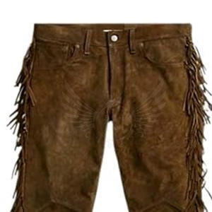 Pantalon en cuir suédé avec logo personnalisé à prix raisonnable pour hommes - Product Image 6