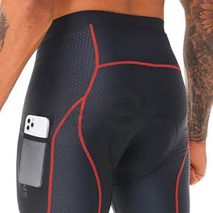 OEM Vente en gros Personnalisé Haute Qualité Séchage rapide Taille haute Cuissard à bretelles de cyclisme Hommes Impression par sublimation Conception de poches courtes - Product Image 5