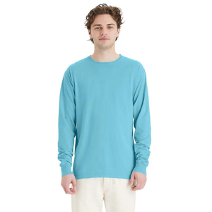 T-shirt à manches longues classique pour homme en gros, coton doux, col rond, haut décontracté pour homme avec vêtements en gros d'usine OEM - Product Image 1