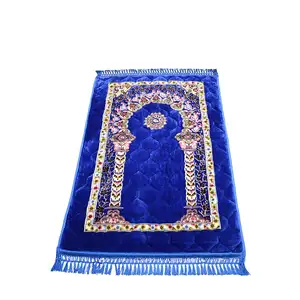 Alfombra de oración islámica para área lavable gruesa turca, alfombras ortopédicas para oración musulmana Sajadah
