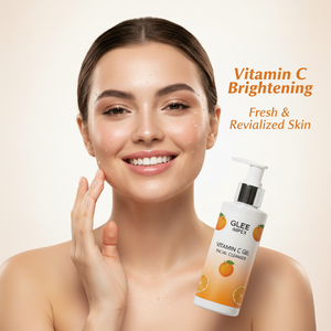 Nettoyant visage en gel à la vitamine C végétalienne Glee Impex pour tous types de peaux |   Nettoyant visage quotidien hydratant blanchissant doux sans parfum - Product Image 3