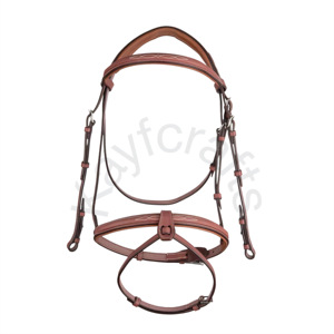 צרפתית noseband safle רתום עור עם תפרים מפוארים ומוצרי סוסים