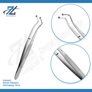 Pinzas Dentales de Acero Inoxidable ZOHA SURGICO ZS-382 Hemingway de 15 cm, Autoclavables, para Sujetar Algodón, Instrumento Dental de Clase I - Product Image 3