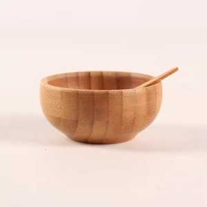 Bol de service élégant en bambou pour restaurant restauration buffet cuisine hôtel salle à manger collation aux fruits salade pain table usage alimentaire - Product Image 1