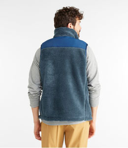 Gilet rembourré à col Mandarin pour hommes, couleur unie, coupe-vent, logo personnalisé, gilet d'hiver tendance à fermeture éclair, vente en gros - Product Image 3