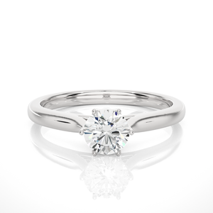 1 Carat Round Moissanite <b>Solitaire</b> Engagement <b>Ring</b> in <b>Silver</b> Elegant and Durable Jewelry Piece - Product Image 1