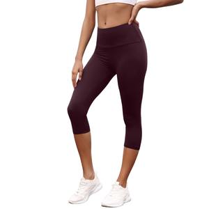 Pantalones Capri de cintura alta supersuaves para mujer, mallas de punto para gimnasio, Fitness, para entrenamiento, Yoga, correr, Push-up, Atlético - Product Image 2