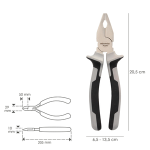 Alicates Universali 200 mm. Acciaio Cromo Vanadio DIN-ISO 5746 - Product Image 2