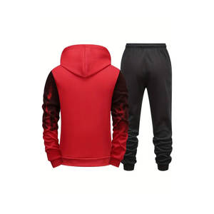 ชุดวอร์มกางเกงขาตรงผ้าขนแกะมีซิปสำหรับผู้ชายชุดวอร์มกางเกงมีฮู้ดและระบายอากาศได้ดี - Product Image 2