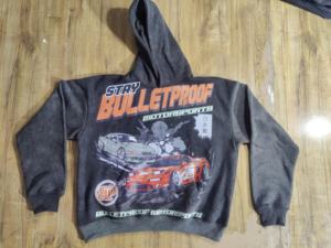 Sudadera con capucha personalizada BP Lavado ácido DTG Impreso 450 GSM Sudaderas con capucha y sudaderas para hombres Fabricantes de ropa Ropa deportiva - Product Image 2