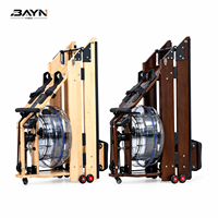 Rameur de fitness pliable en bois massif BN Hyrox pour entraînement de compétition, cardio complet, résistance à l'eau, moniteur LCD
