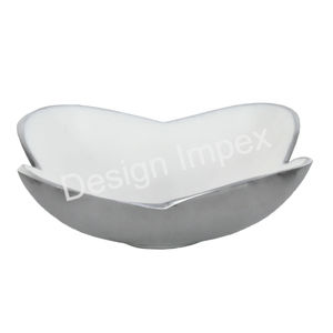 Tazón para Servir Dulces y Caramelos, Apto para Contacto con Alimentos, Tazón de Esmalte Blanco, Artículos para Fiestas y Eventos, Decoración de Mesa - Product Image 3