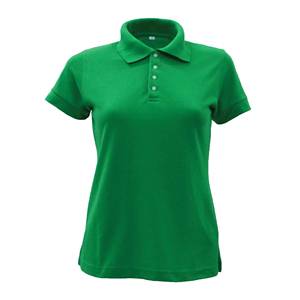 Polo de manga corta para mujer, camiseta informal Formal de Color verde, alta calidad, 100% de algodón, de China - Product Image 2
