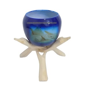 Premium Quality Hot Selling Printed Iron Plant Pot Decorative Metal <b>Planter</b> With Wooden Stand for Home Office Restaurant - Product Image 3