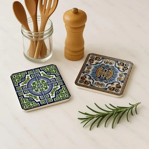 Sous-verres en mosaïque de verre écologiques de qualité supérieure, best-sellers, pour café, thé, verres, tasses, à prix compétitif - Product Image 4