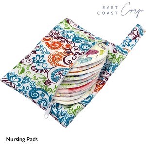 Coussinets d'allaitement en bambou biologique-10 coussinets lavables + sac humide + sac de lavage, coussinets de mamelon d'allaitement pour la maternité - Product Image 3