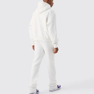 Conjunto de chándal de algodón para hombre de color liso, Sudadera con capucha informal, pantalones para correr, OEM/ODM para marcas en línea, chándal bajo Moq - Product Image 6