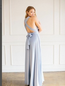 Vestido Maxi Convertible de Maternidad, Largo hasta el Suelo, para Sesión de Fotos, Satén de Seda, Estilo Vintage, Formal y Elegante - Product Image 2