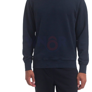 Sweat-shirt à col rond personnalisé pour hommes, manches longues, 100% coton uni, pull d'hiver en polaire décontracté, logo brodé, imprimé de créateur - Product Image 2