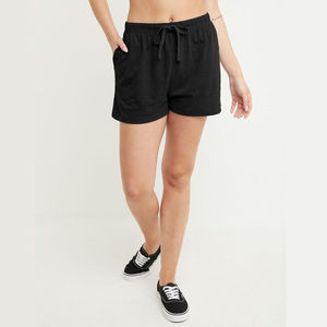 Women's High Waist Terry Cotton Fleece <b>Shorts</b> Custom Brand Logo Printed Wholesale Knitted Breathable <b>Sports</b> <b>Shorts</b> <b>Pocket</b> - Product Image 1