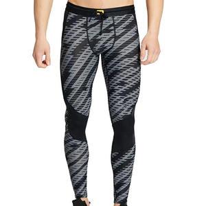 <b>Men's</b> Seamless <b>Compression</b> Leggings Breathable Quick Dry Spandex/Nylon/Cotton Blend Full Length <b>Tights</b> <b>for</b> Running Gym Workout - Product Image 1