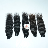 Cheveux Indiens Bruts 100% Naturels Remy Couleur Noire Vierge Non Traités Kinky Machine Extensions de Cheveux Humains en Gros pour Femmes