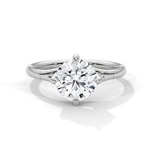 Customize Handmade 925 Sterling <b>Silver</b> Round Cut <b>Solitaire</b> <b>Ring</b> Fine Jewelry Wedding Leb Grown Diamond <b>Ring</b> for Women's - Product Image 2