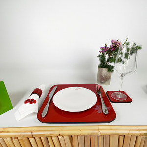 VietnamCrafts Vietnam Factory Handmade Eco-Friendly <b>Lacquerware</b> Napkin Ring Coasters Folk Art Traditional Natural Material - Product Image 4