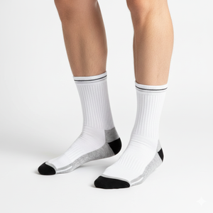 Chaussettes de sport de tennis personnalisées de qualité pour hommes femmes été éponge antibactérien disponible blanc vert couleurs pour votre - Product Image 3