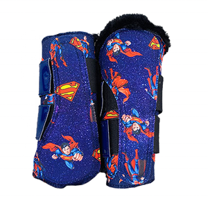 Almohadilla de sillín con estampado de Superman, conjunto de sillín de sublimación, schabracke con cordón azul, forro de bambú de relleno de poliéster - Product Image 4
