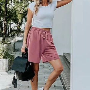 Shorts pour femmes en coton délavé vintage, shorts en coton lourd, streetwear tendance, logo personnalisé, shorts d'été pour femmes - Product Image 5