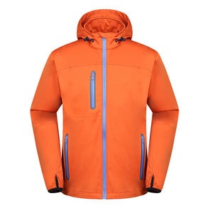 Veste Softshell pour homme Nouvelle arrivée Logo imprimé personnalisé Fermeture éclair intégrale Coupe-vent Respirant Longue Veste d'hiver à la mode pour homme - Product Image 2